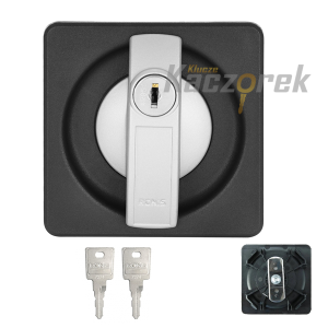 Zamek meblowy 007 - Ronis 23500 - do szaf metalowych dwupunktowy